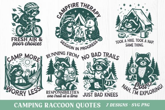 A Design Review: Crafting Humor with the Camping Raccoon Graphics Bundle