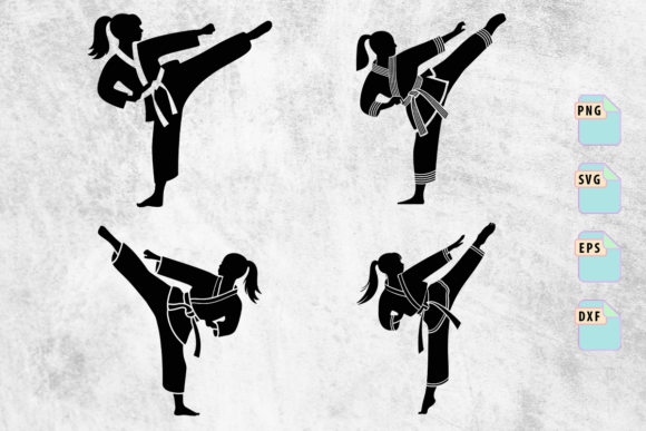 A Karate Girl Design Bundle for Graphics and Crafts
