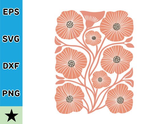 A Retro Flower Design for Embroidered Nostalgia