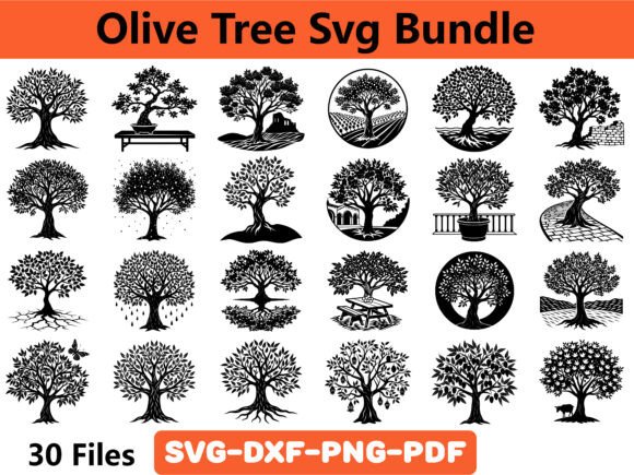 A Timeless Olive Tree Design for Modern Embroidery
