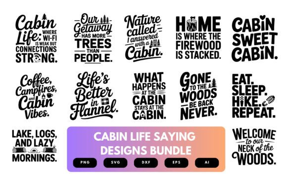 Cabin Life Graphics Bundle: A Craft Seller's First Look
