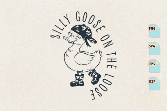 Camo Silly Goose on the Loose: A Fun Graphics Asset for Crafts