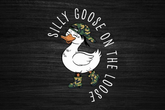 Camo Silly Goose on the Loose: A Fun Graphics Asset for Crafts