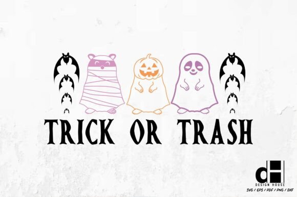 Halloween Funny Trick or Trash SVG PNG: A Creative Graphics Asset for Crafts