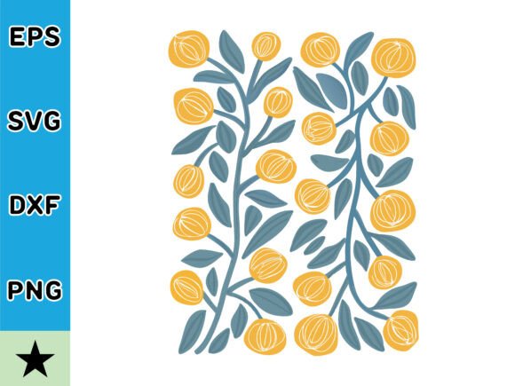 Reviewing a Retro Vintage Flower Abstract SVG Vector Graphic for Publishing